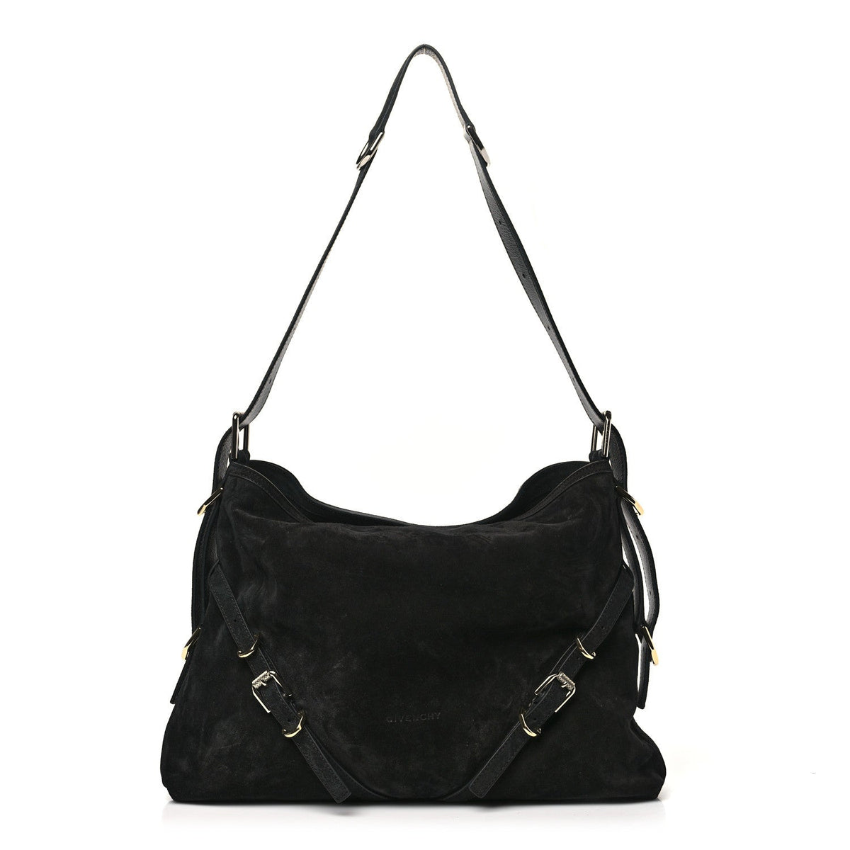 Suede Medium Voyou Bag Black