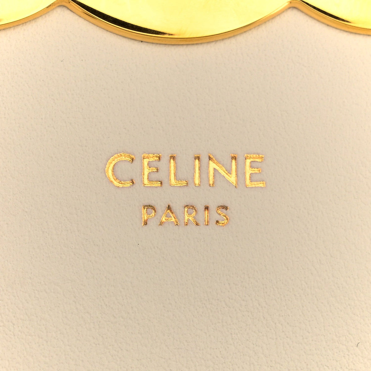 Shiny Calfskin Mini Triomphe Chalk