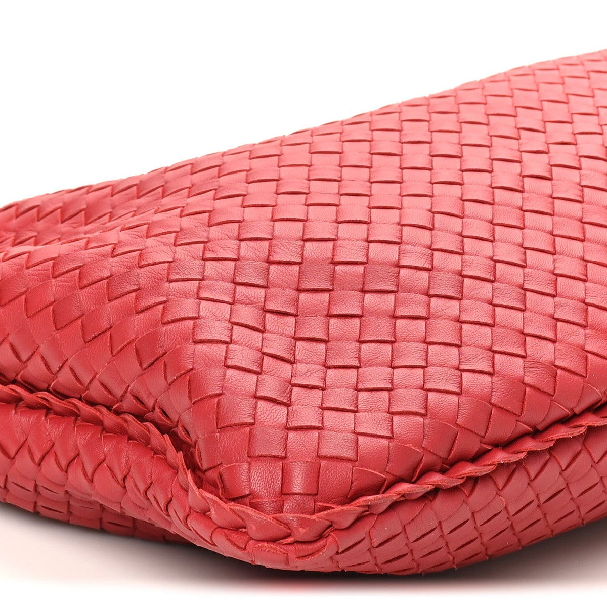 Nappa Intrecciato Large Veneta Hobo Red