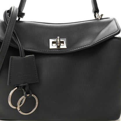Natural Smooth Calfskin Mini Rodeo Top Handle Handbag Grey