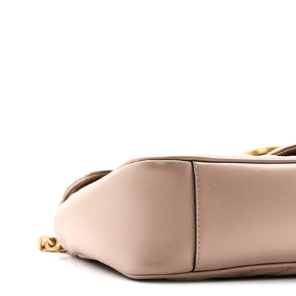 Calfskin Matelasse Small GG Marmont Shoulder Bag Porcelain Rose