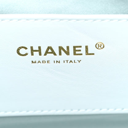Caviar Quilted Small Chanel 25 Handbag Light Blue