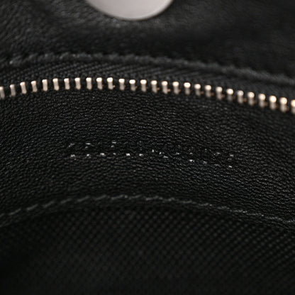 Sakai Be Green Calfskin Diagonal Stitched Small Blondie Tote Black