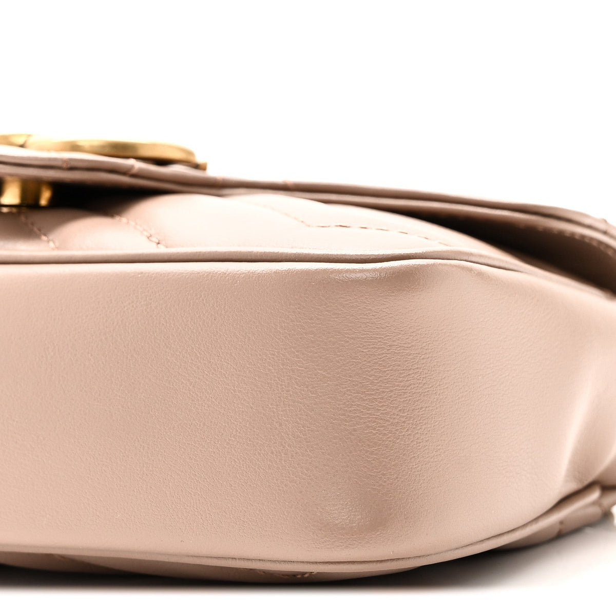 Calfskin Matelasse Super Mini GG Marmont Shoulder Bag Porcelain Rose
