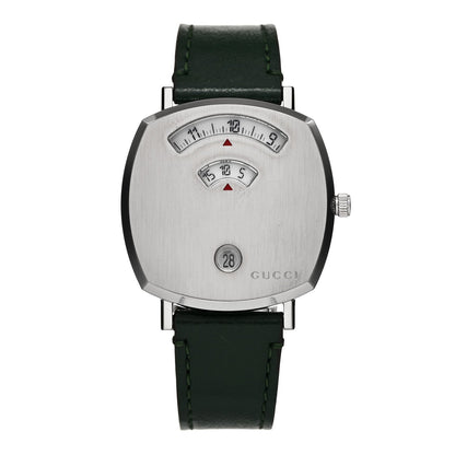 Stainless Steel Calfskin 35mm Grip Quartz Watch Green