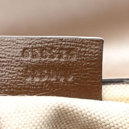 GG Supreme Monogram Web Mini Horsebit 1955 Shoulder Bag Beige Brown Sugar