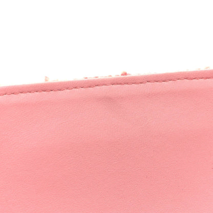 Tweed Medium Double Flap Pink