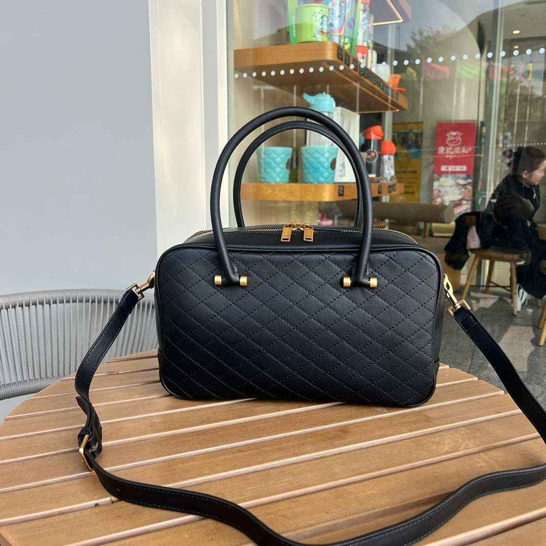 Saint Laurent Lyia Duffle In Quilted