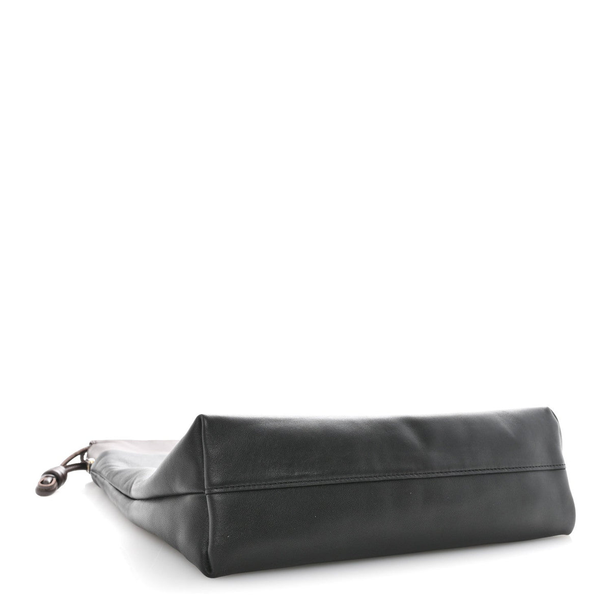 Mellow Nappa Lambskin Flamenco Tote Bag Black Dark Chestnut