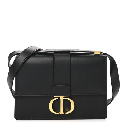 Smooth Calfskin 30 Montaigne Flap Bag Black