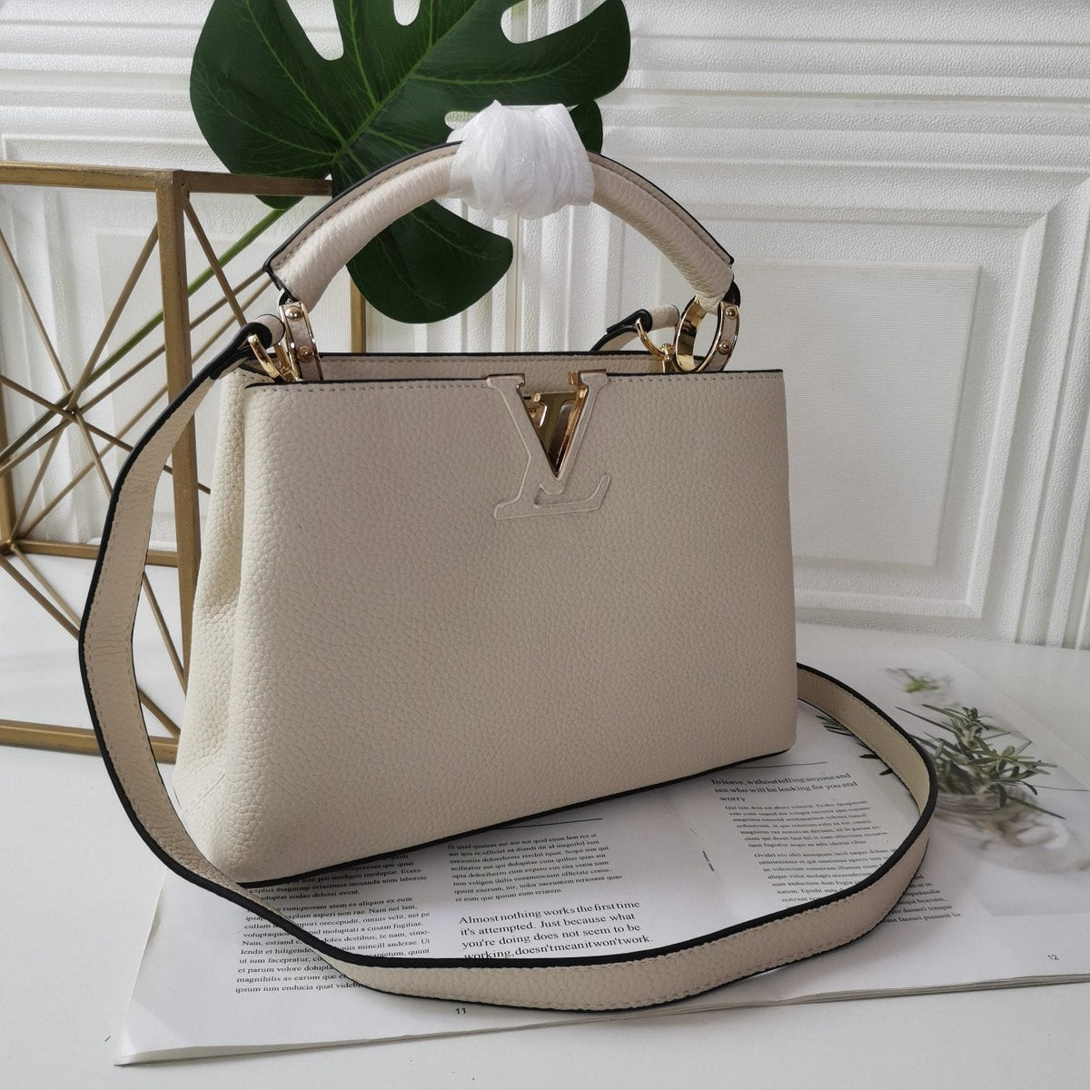 Louis Vuitton Capucines Eggshell
