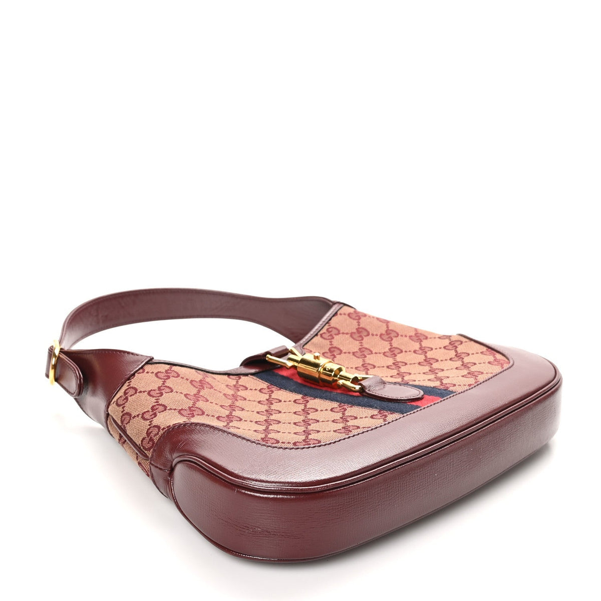 Monogram Azalea Calfskin Web Small Jackie 1961 Hobo Sahara Rubino Chardonnay