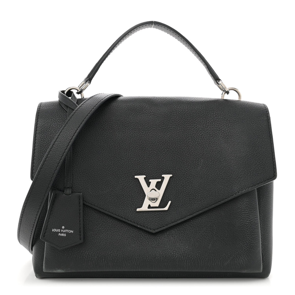 Soft Calfskin My Lockme Top Handle Black