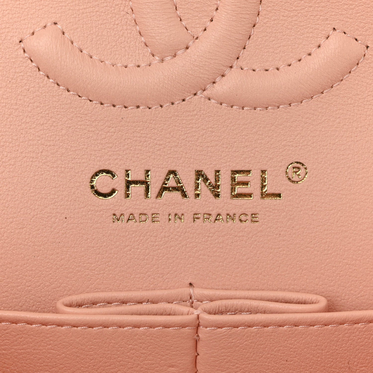 Lambskin Quilted Small Double Flap Light Pink