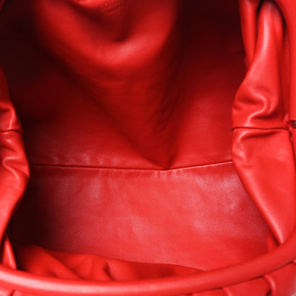 Smooth Butter Calf The Pouch Oversized Clutch Bright Red