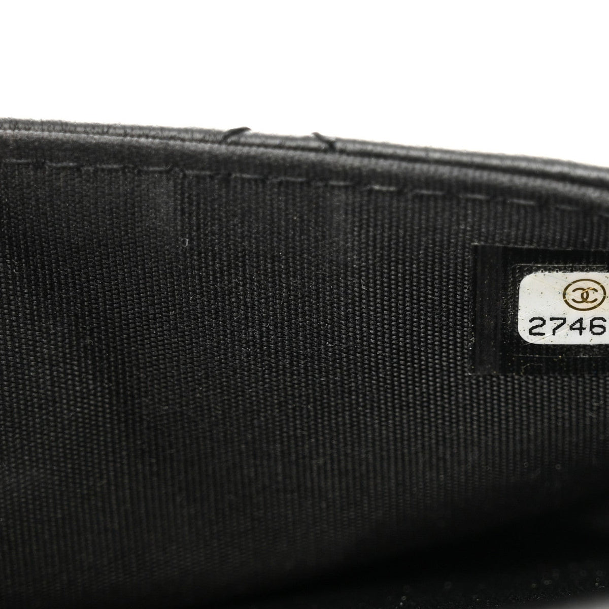 Lambskin Quilted Square Front Pocket Clutch With Chain Black
