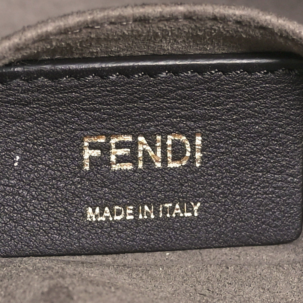 Glazed Fabric Vitello Century FF 1974 Stamp Patch Mini Double F Crossbody Bag Mogano Panna Black