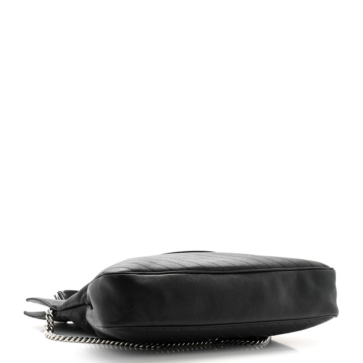 Sakai Be Green Calfskin Diagonal Stitched Medium Blondie Tote Black