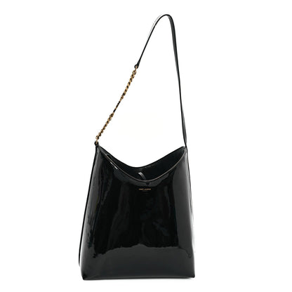 Patent Calfskin Rendez-Vous Hobo Black