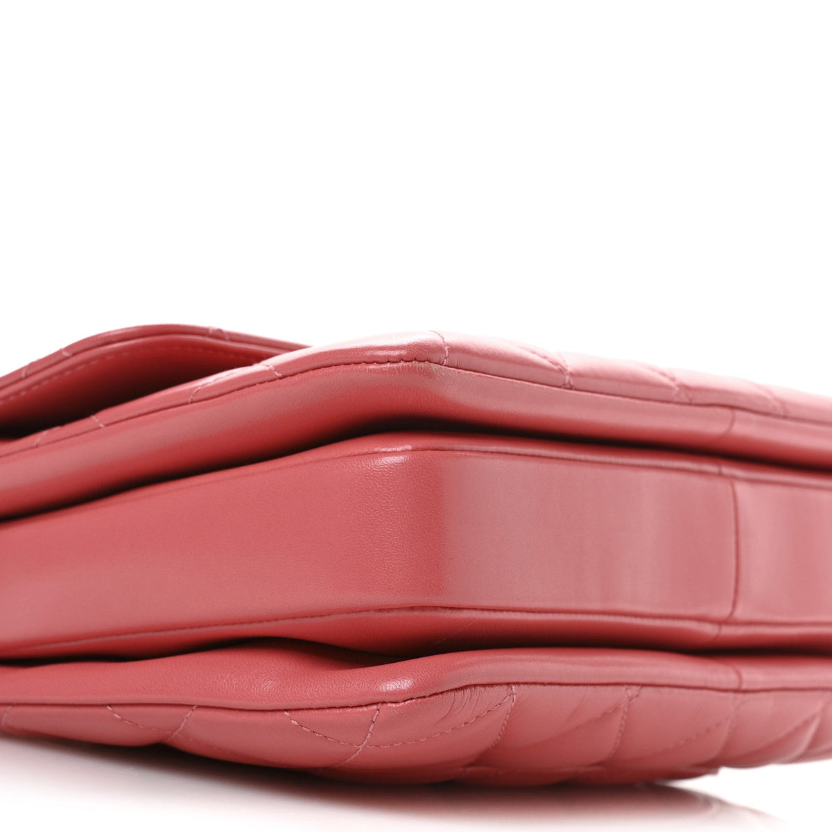 Lambskin Quilted Small Trendy CC Flap Dual Handle Bag Coral