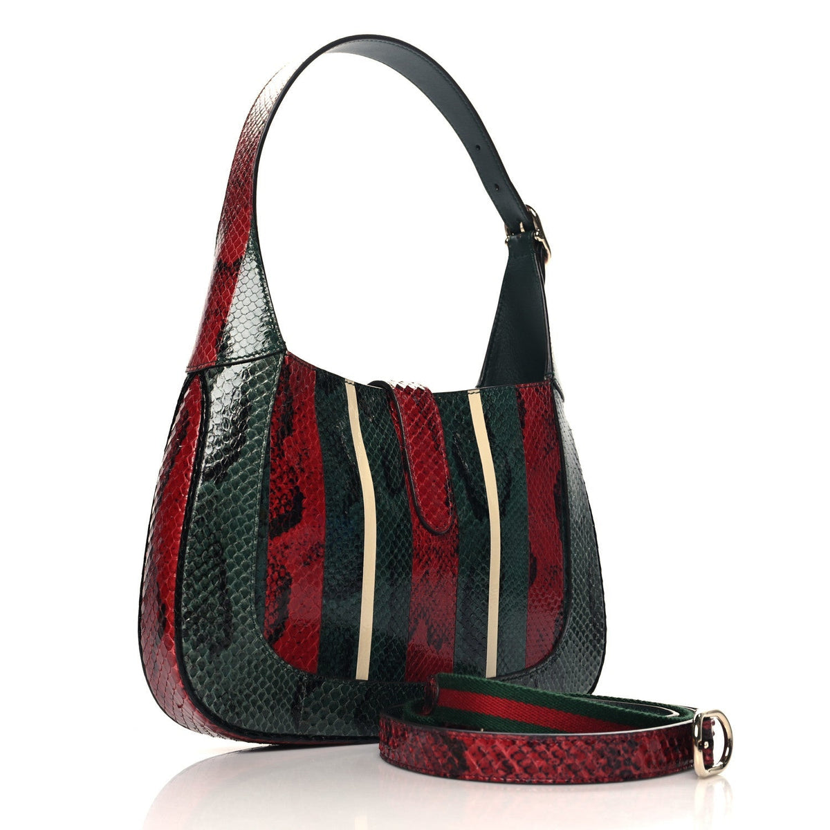 Snakeskin Web Small Jackie 1961 Hobo Green