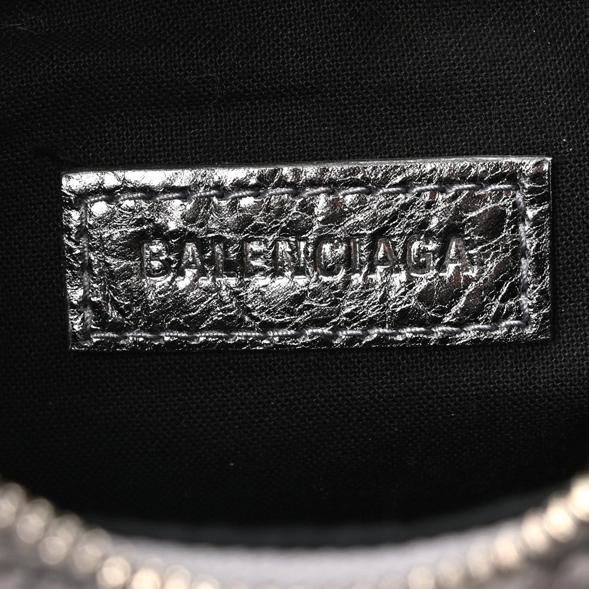 Metallic Agneau Arena Le Cagole Shoulder Bag XS Silver