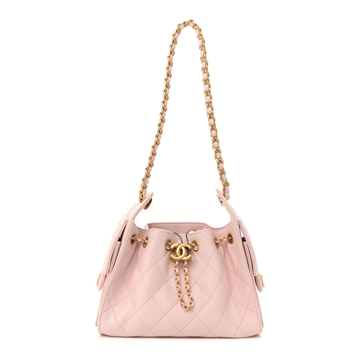 Caviar Quilted Mini Chanel 25 Handbag Light Pink