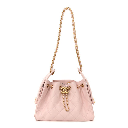Caviar Quilted Mini Chanel 25 Handbag Light Pink
