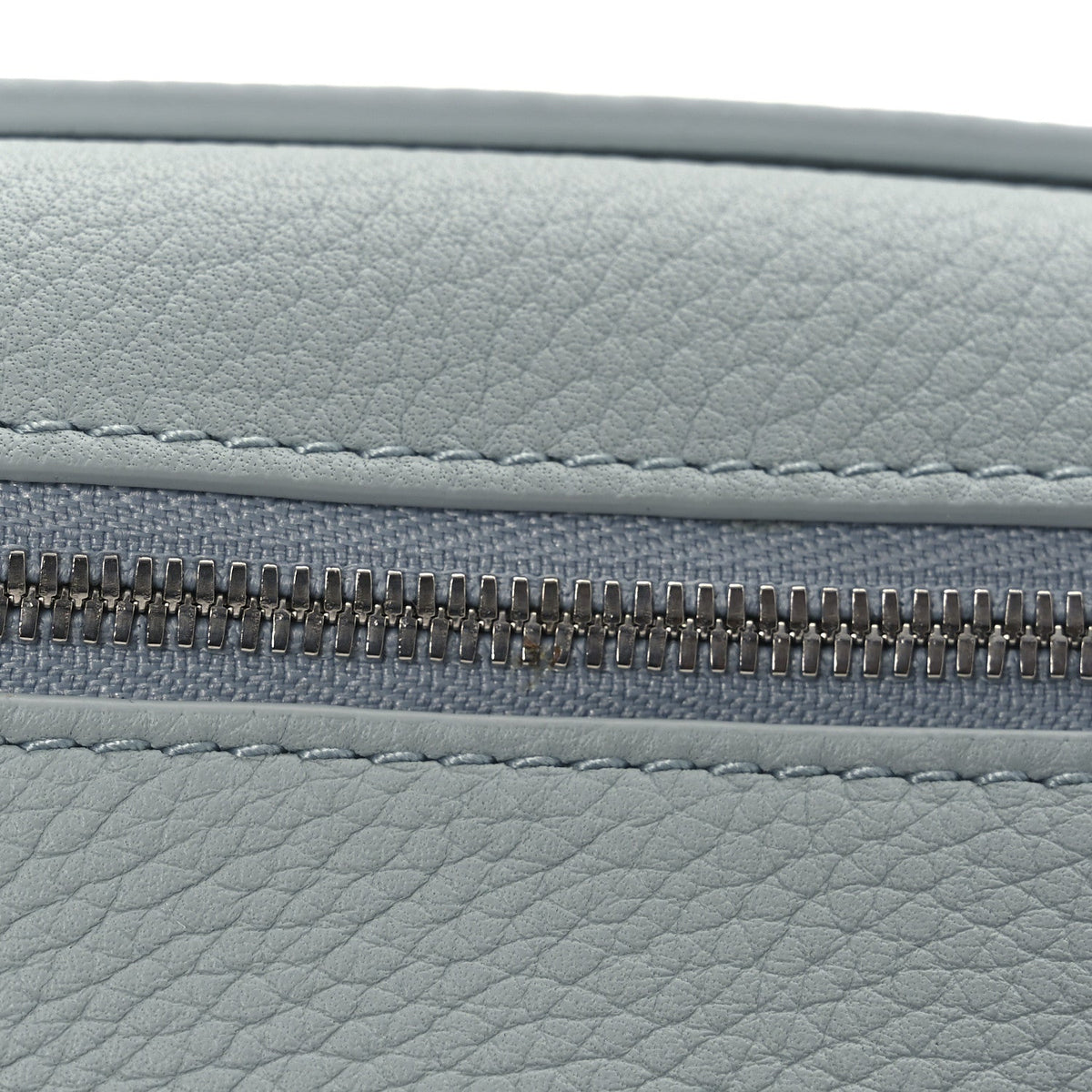 Grained Calfskin Extra Pocket Mini Pouch Minty Breeze