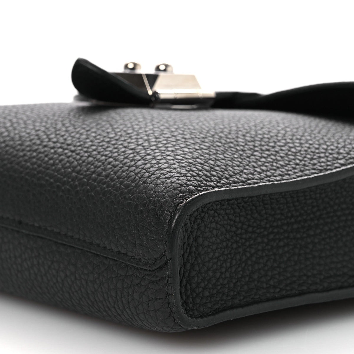 Togo Laque Sac A Depeches 21 Messenger Bag Black Bleu France