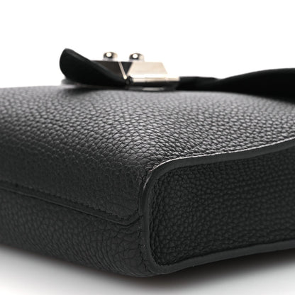 Togo Laque Sac A Depeches 21 Messenger Bag Black Bleu France