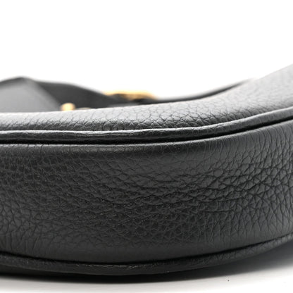 Pebbled Calfskin Small Jackie 1961 Hobo Black