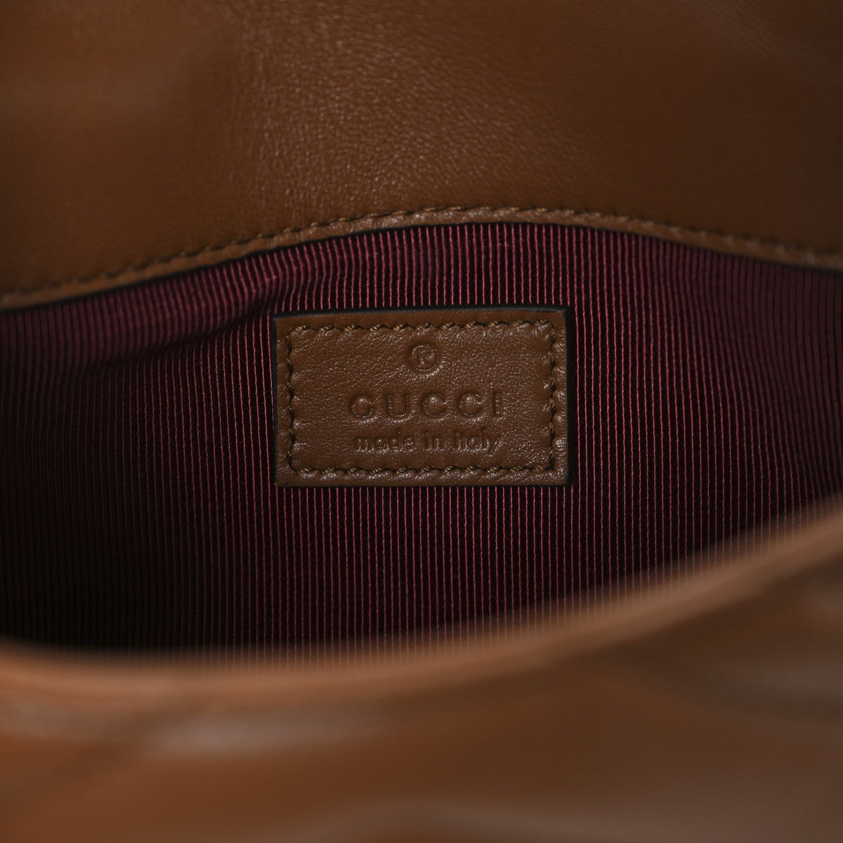 Lambskin Matelasse Mini GG Marmont Shoulder Bag Brown