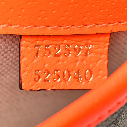 GG Supreme Monogram Web Small Ophidia Belt Bag Beige Ebony Orange Fluo