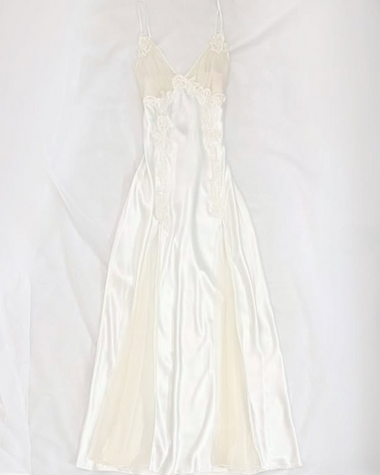 Elegant Spaghetti Straps A-Line Appliques Long Party Dress Evening Dress, D789
