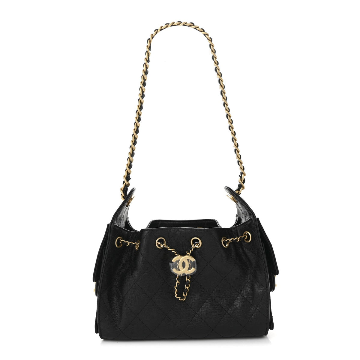 Caviar Quilted Mini Chanel 25 Handbag Black