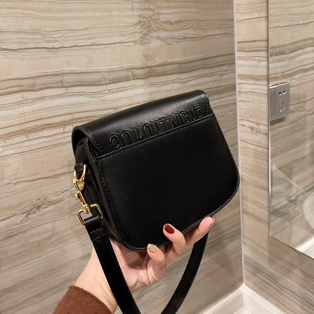 Dior Medium Dior Bobby Bag Black Box Calfskin Women