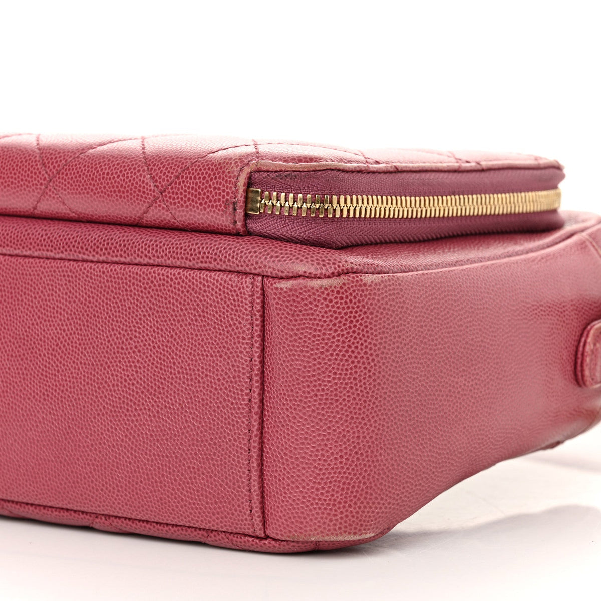 Caviar Quilted Medium Business Affinity Camera Case Dark Pink