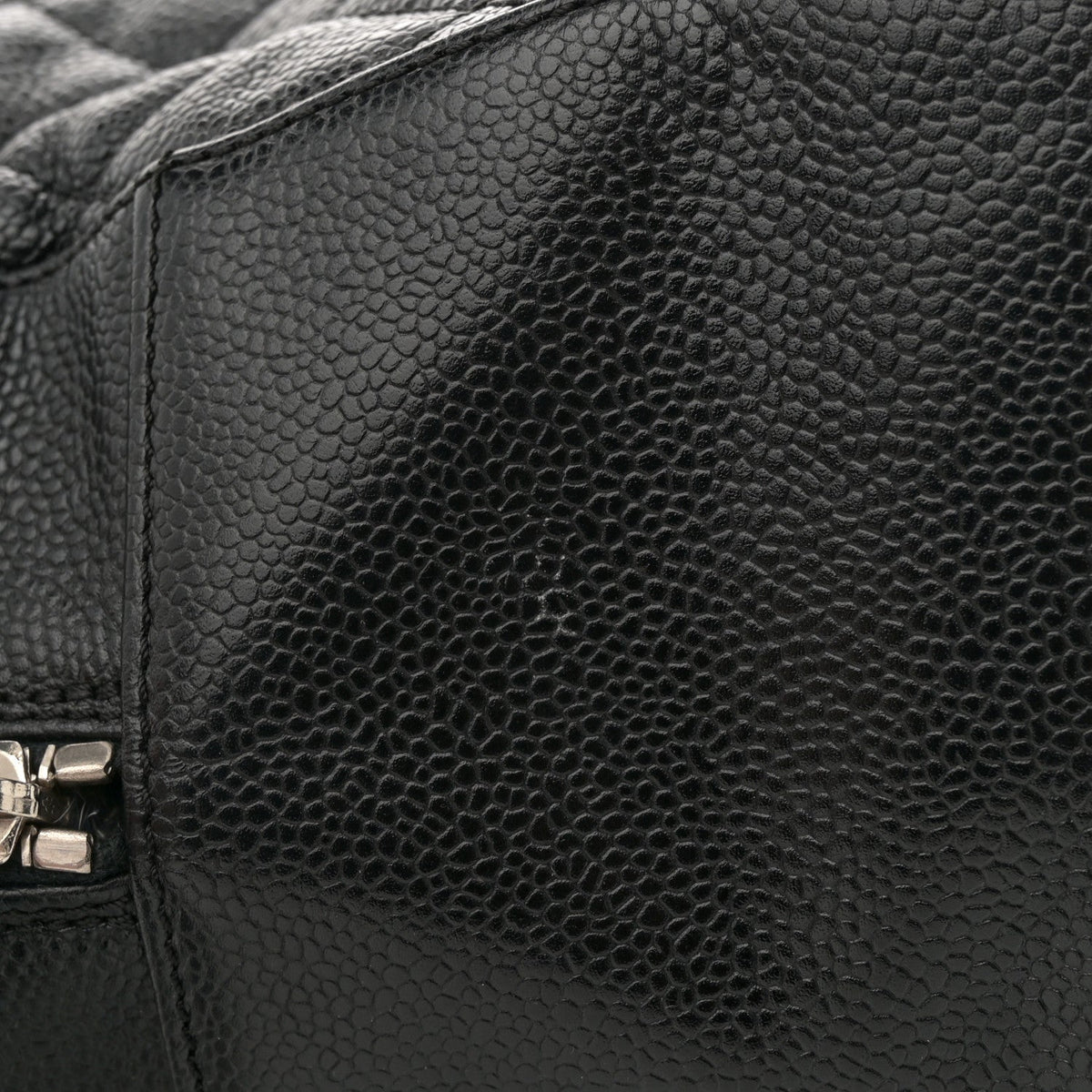 Caviar Quilted Bowler Black