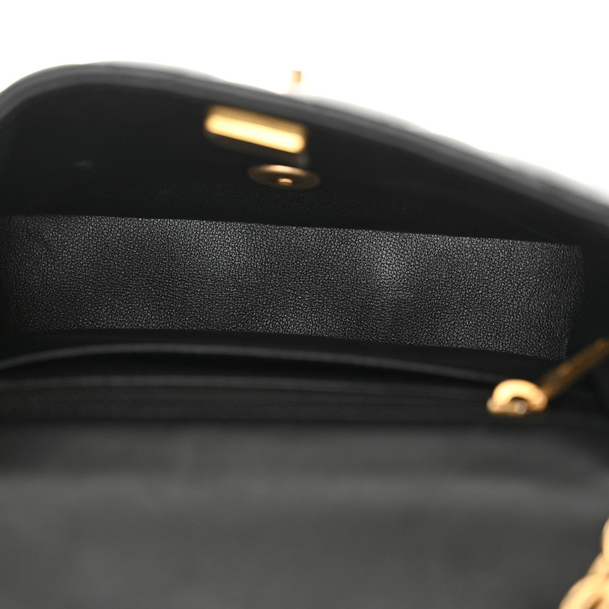 Lambskin Enamel Pearl Quilted Mini Charm Me Square Flap Black