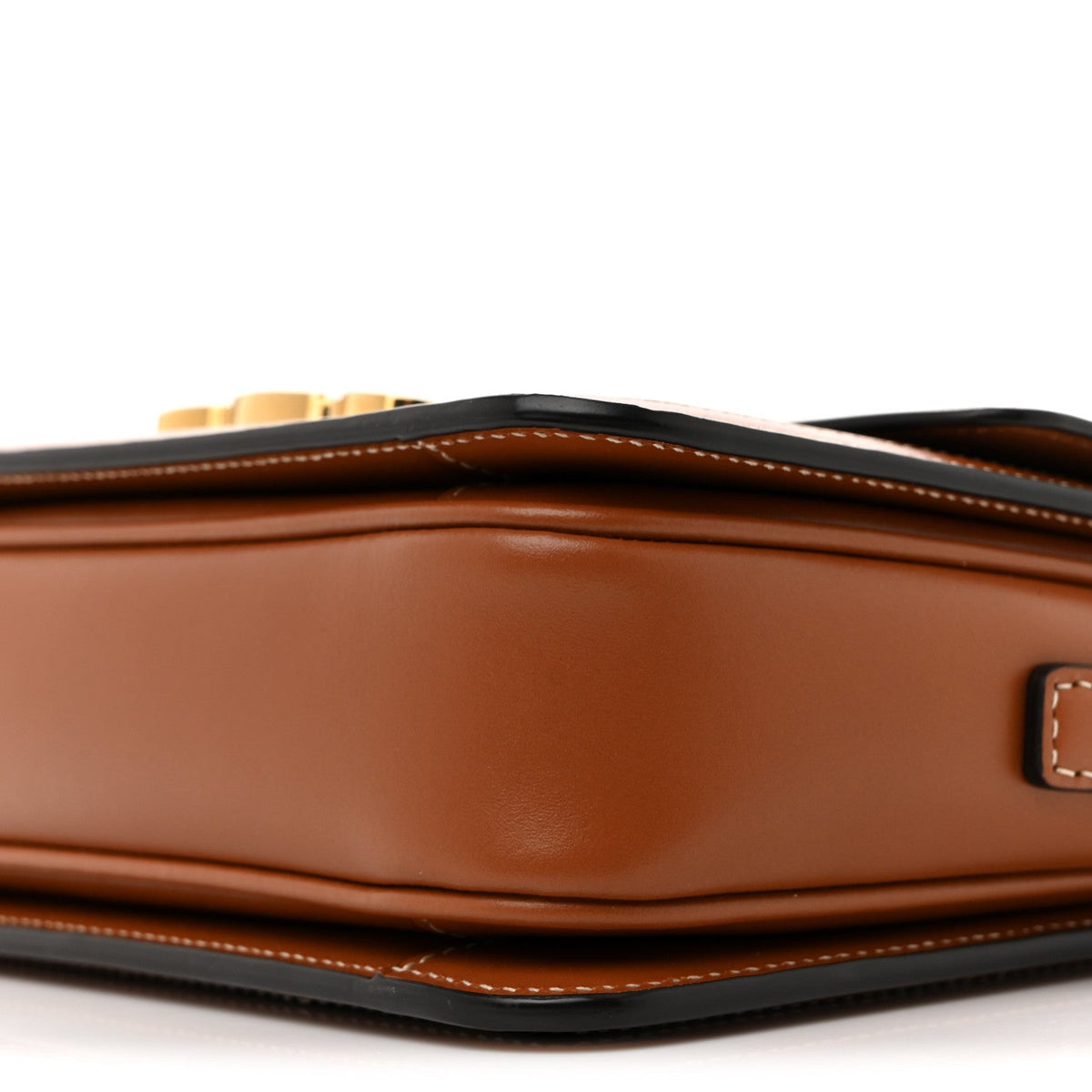 Calfskin Triomphe Canvas Teen Triomphe Bag Tan