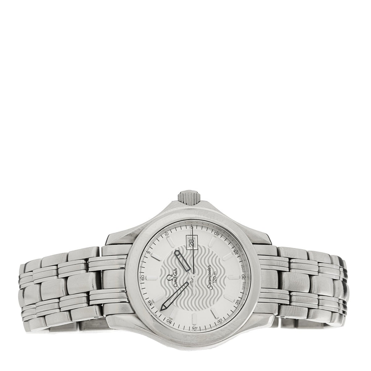 Stainless Steel 28mm Seamaster 120M Quartz Watch Silver 2571.31.00