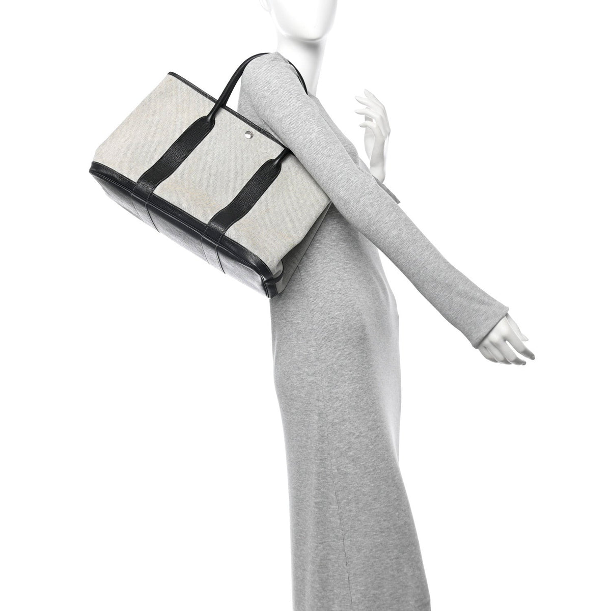 Toile Negonda Garden Party 36 MM Tote Black Ecru
