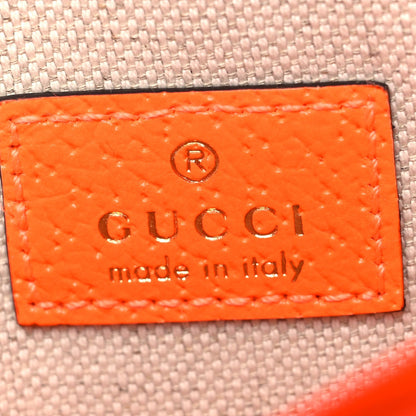 GG Supreme Monogram Web Small Ophidia Belt Bag Beige Ebony Orange Fluo