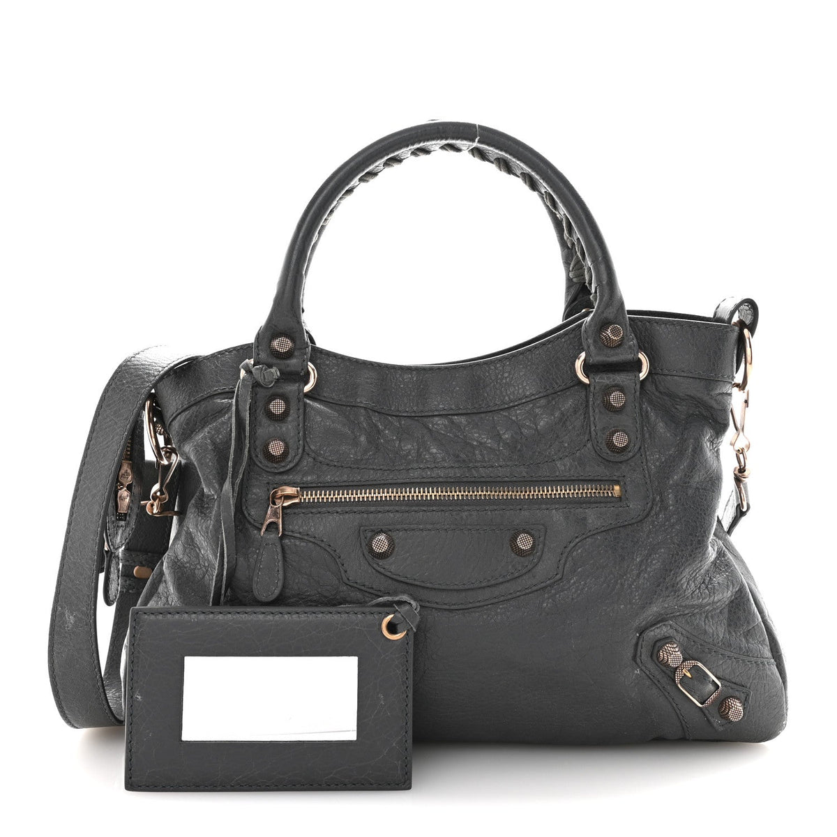 Agneau Giant 12 Rose Gold Hardware Town Gris Tarmac