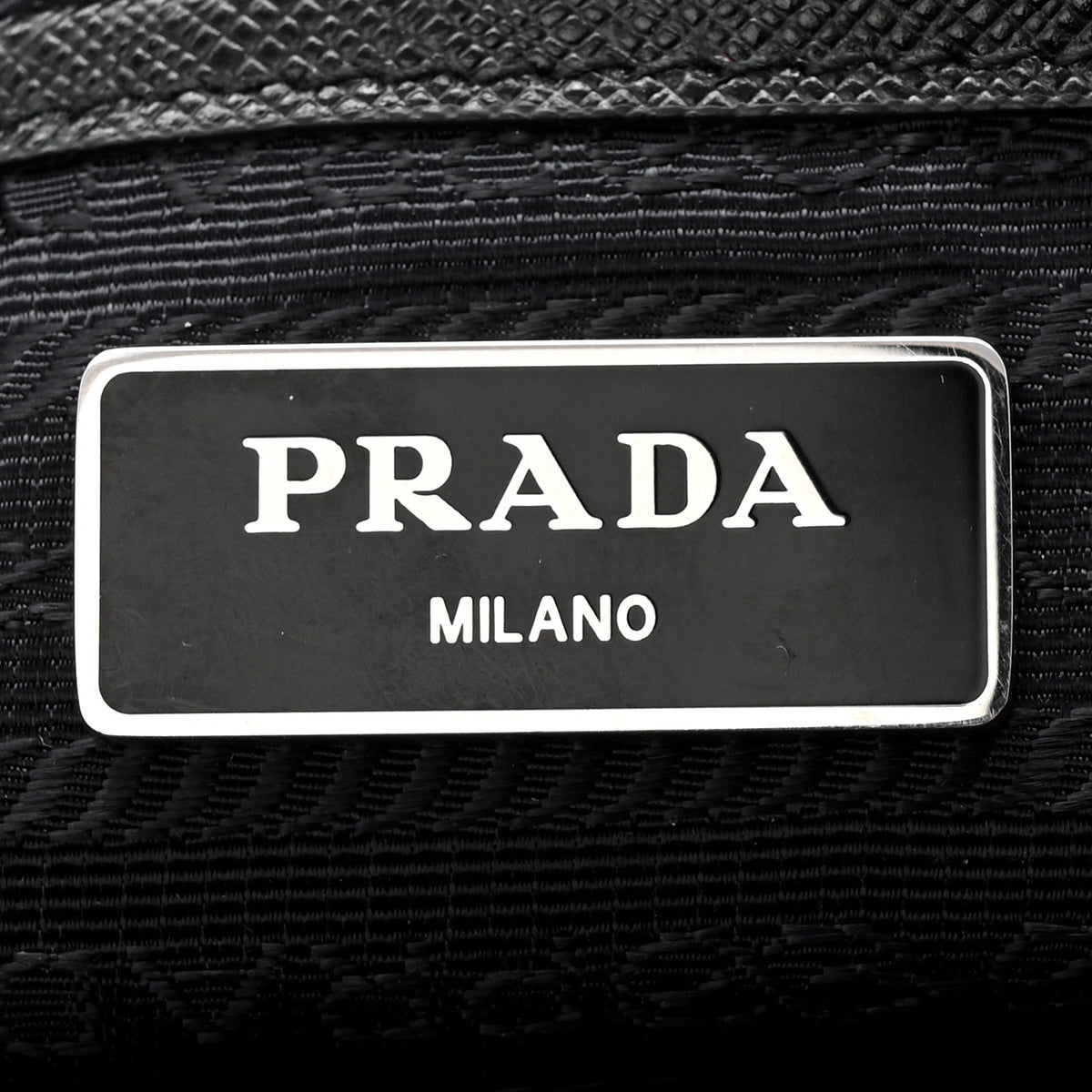 Tessuto Nylon Saffiano Medium Backpack Black
