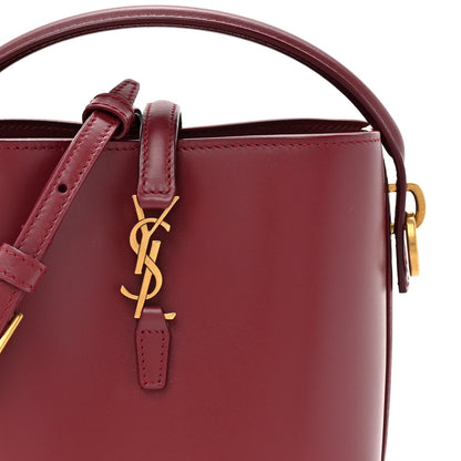 Shiny Calfskin Le 37 Mini Bucket Bag Rouge Merlot