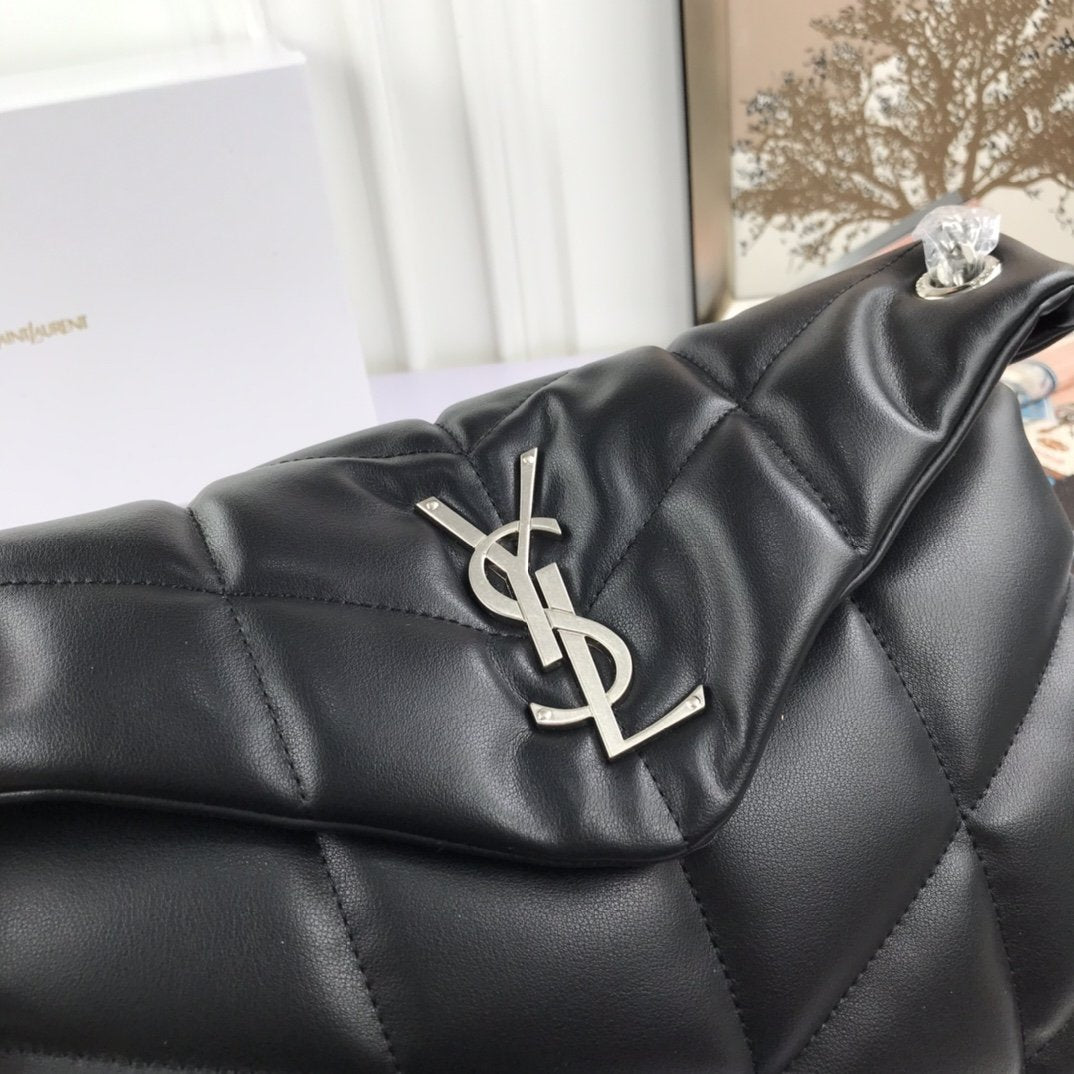 Saint Laurent Women Small Puffer Leather Shoulder bag