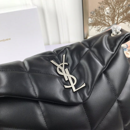 Saint Laurent Women Small Puffer Leather Shoulder bag