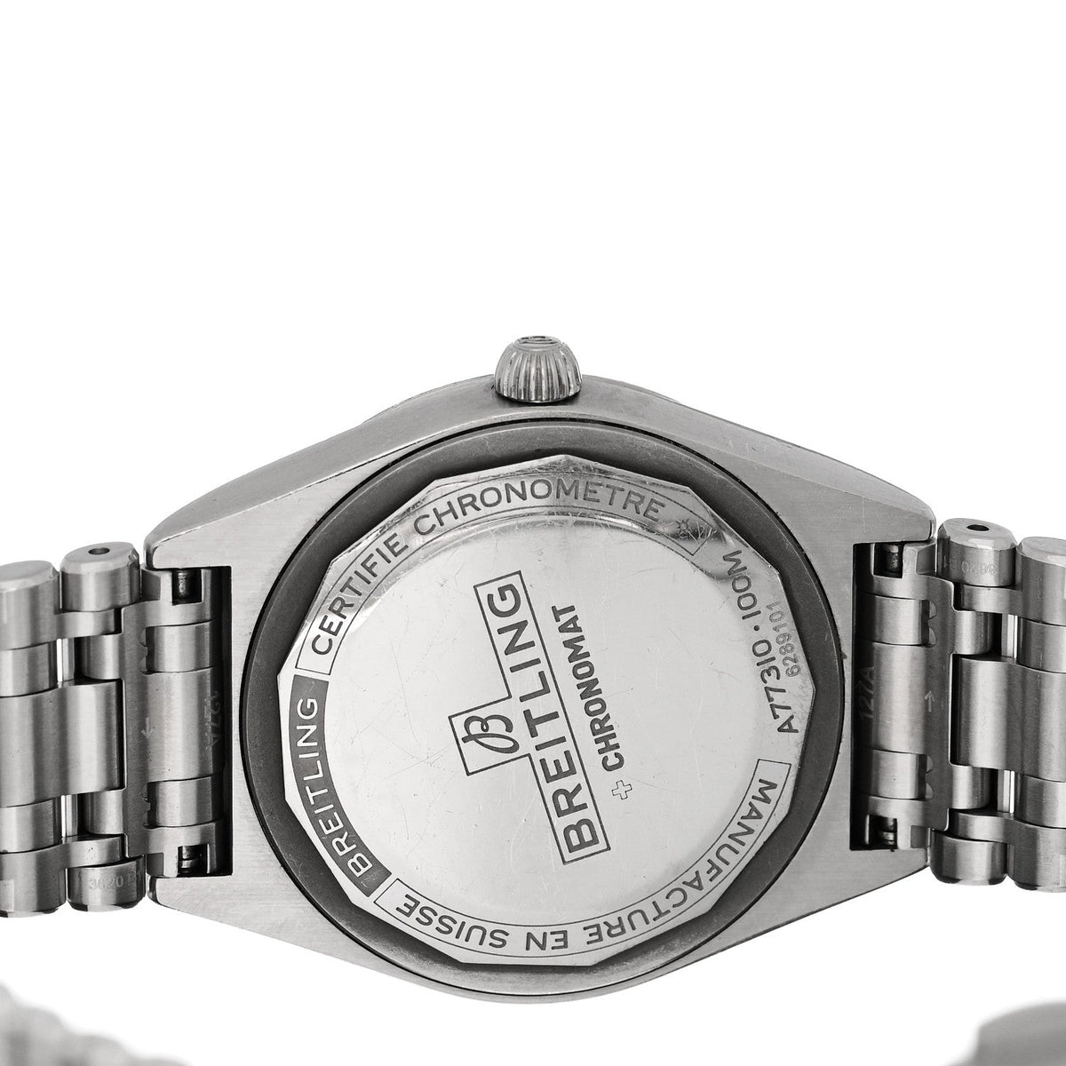 Stainless Steel 32mm Chronomat Quartz Watch White A77310101A2A1